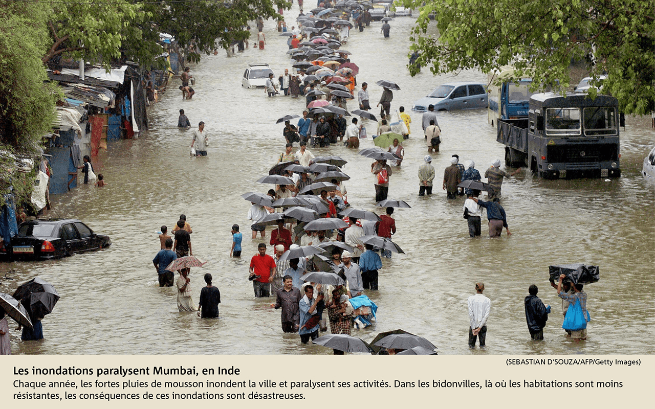 Les inondations paralysent Mumbai, en Inde