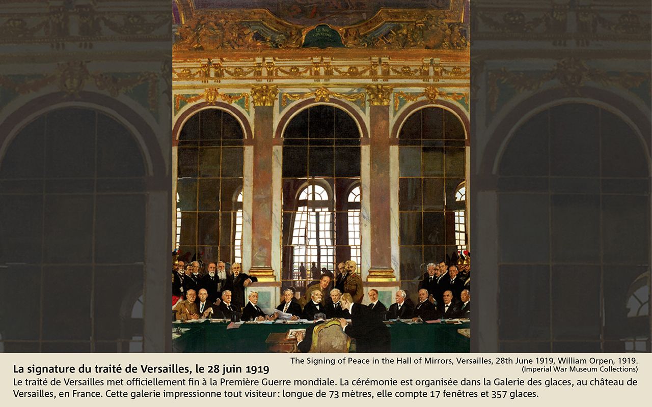 La signature du traité de Versailles, le 28 juin 1919