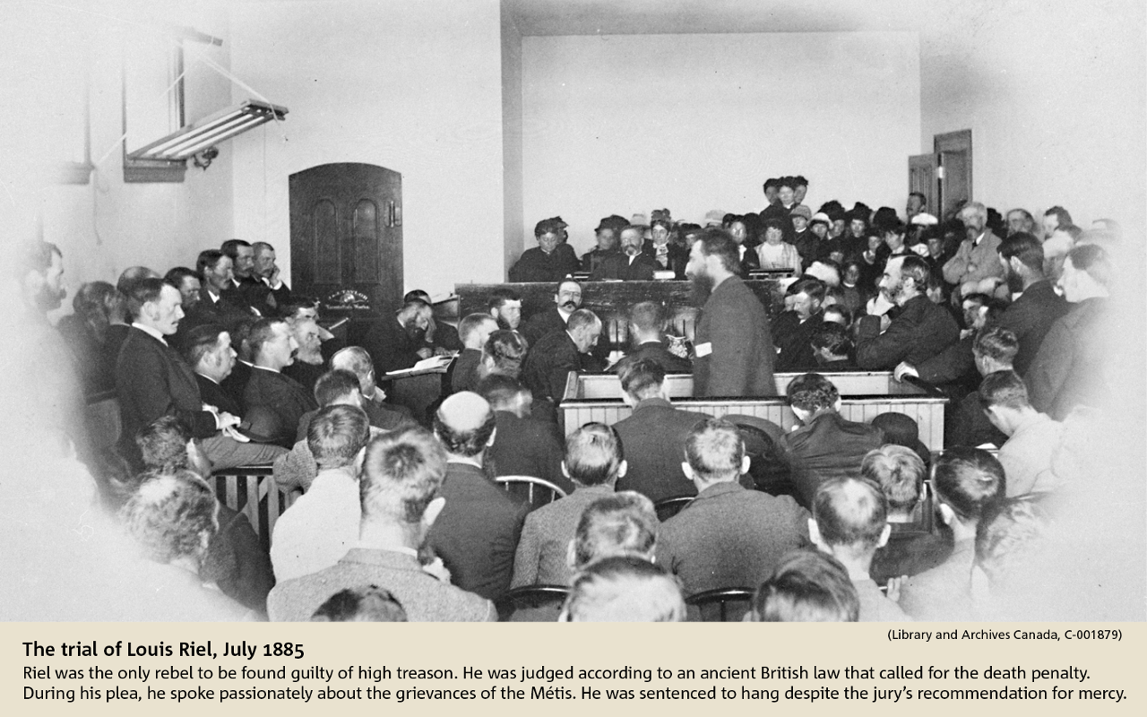 The trial of Louis Riel, July 1885