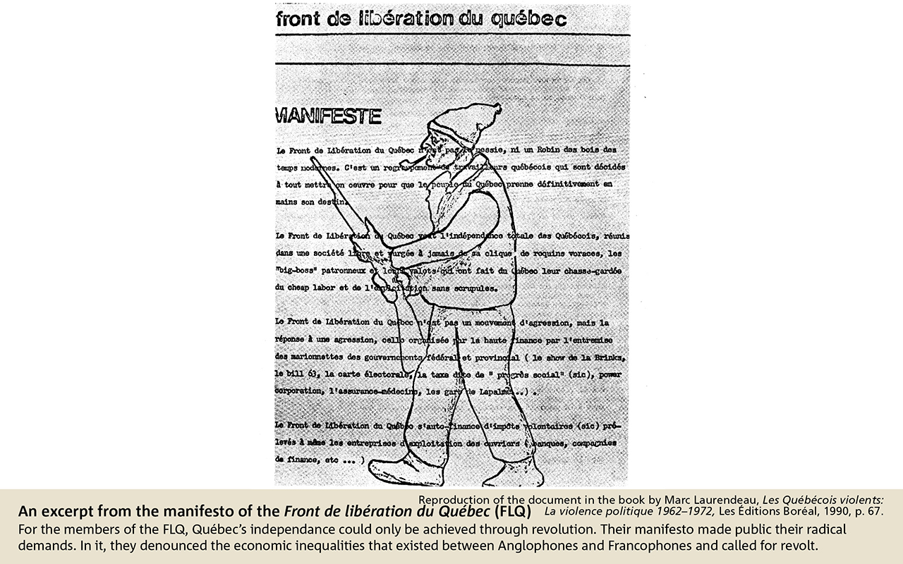 Visual document slide presentation 3.04: The October Crisis