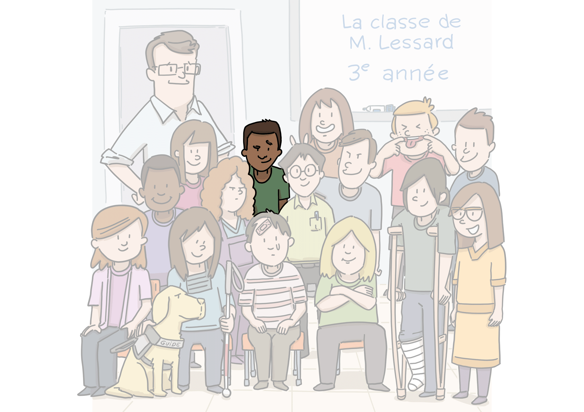 Carlos a des cheveux courts noirs et le teint foncé. Il fait un petit sourire en coin. L’un de ses sourcils est relevé, comme s’il était un peu timide.