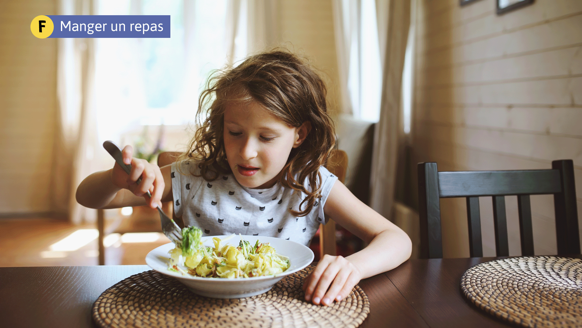 F. Manger un repas