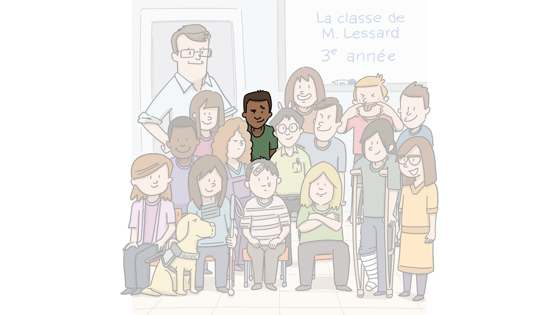 Carlos a des cheveux courts noirs et le teint foncé. Il fait un petit sourire en coin. L’un de ses sourcils est relevé, comme s’il était un peu timide.