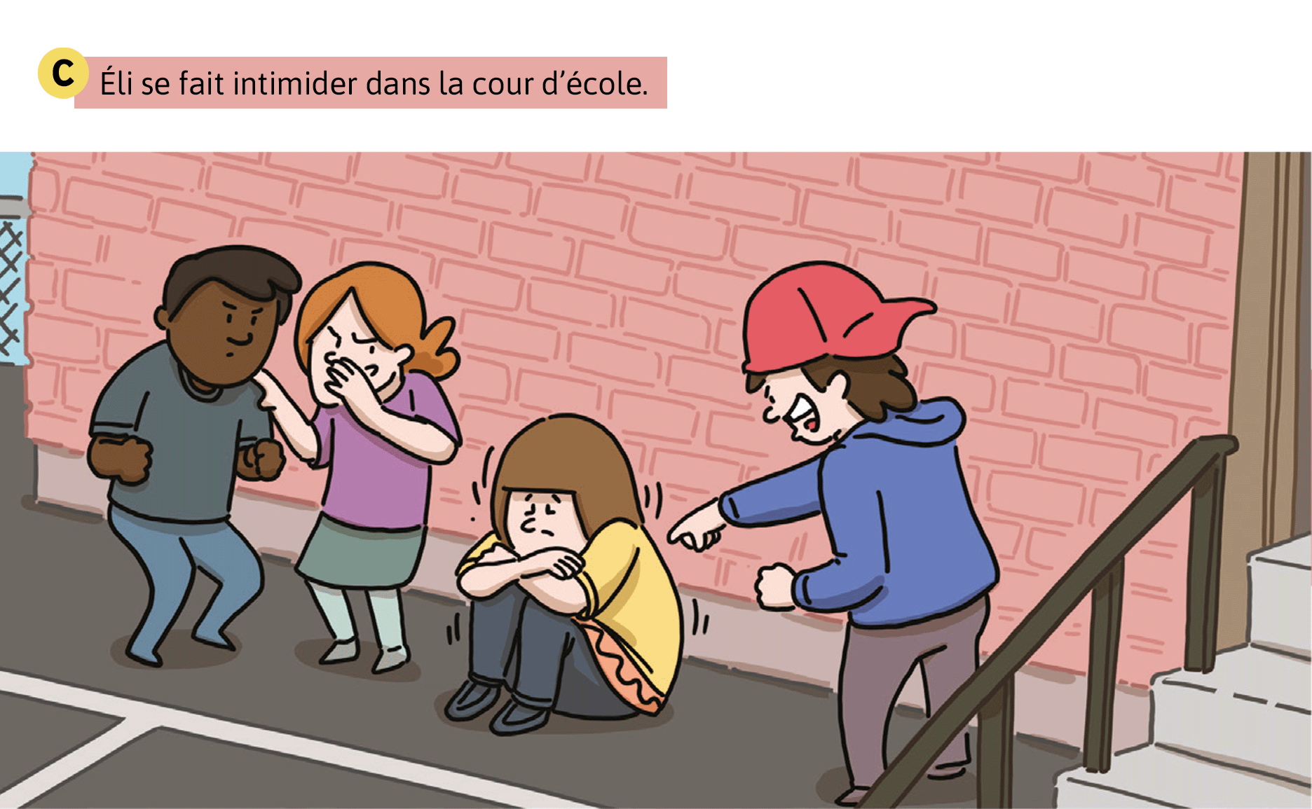 Éli se fait intimider dans la cour d’école.
