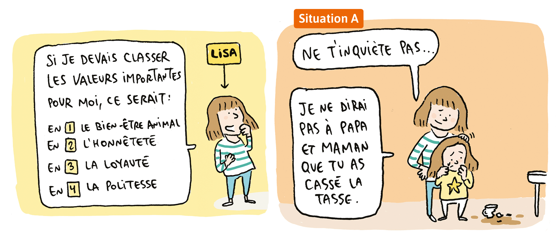 Lisa console sa petite sœur.